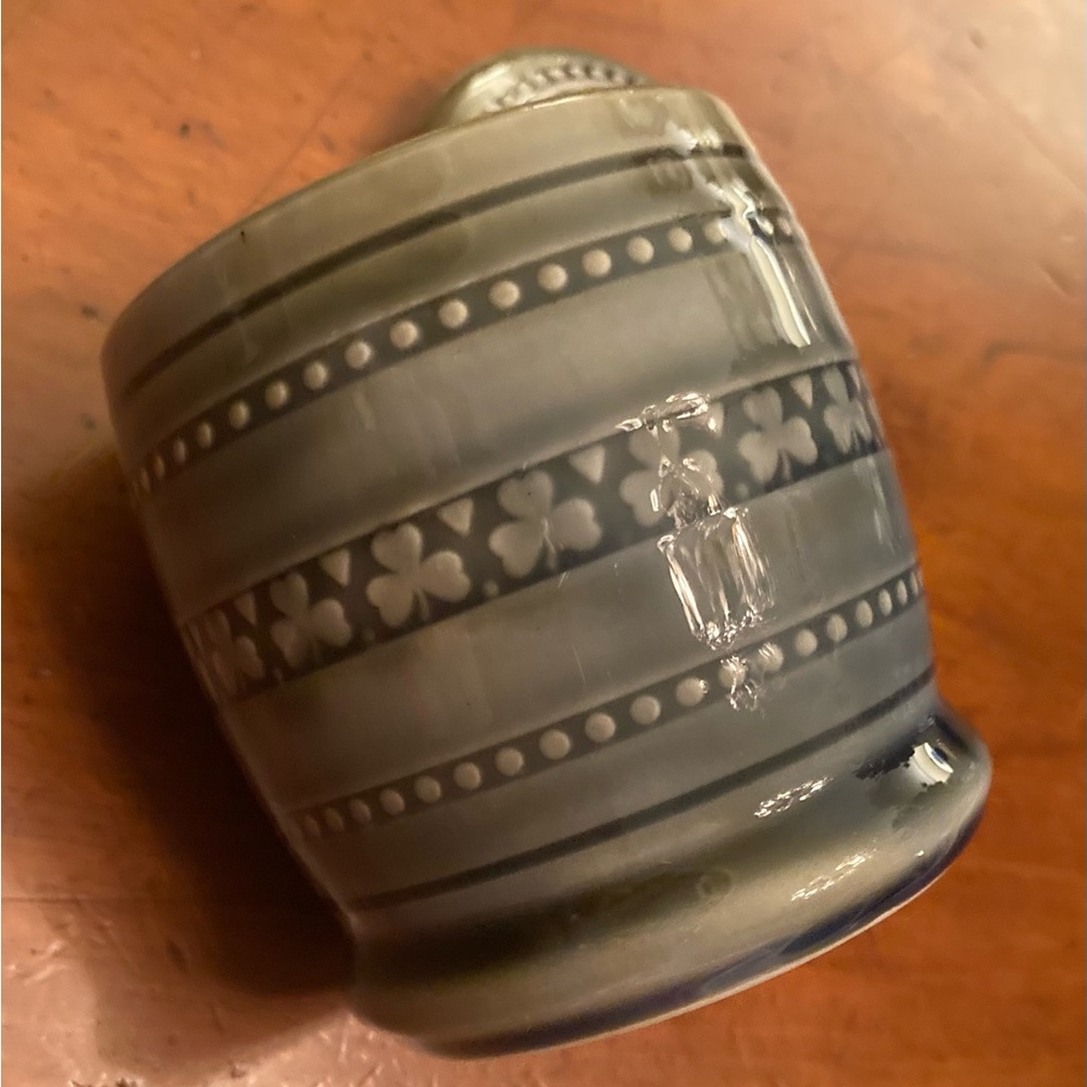Vintage Irish porcelain honey or jam, mustard pot,spoon slot made in England - Picture 10 of 12